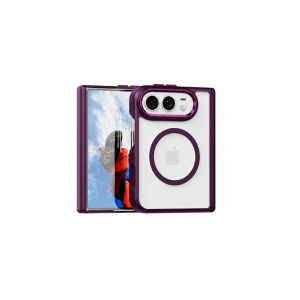 MagSafe prozirna tvrda maskica s postoljem za iPhone Duo – Bordo