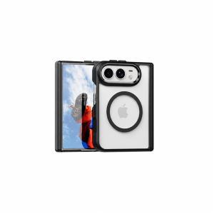 MagSafe prozirna tvrda maskica s postoljem za iPhone Duo – Crna