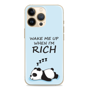 Silikonska maskica za mobitel - "Wake me up when I am rich" - Q-09