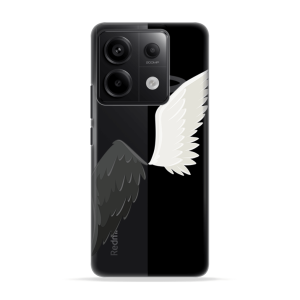 Silikonska Maskica za Redmi Note 13 Pro (5G) - Black & White