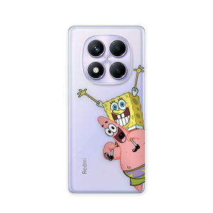 Silikonska Maskica za Redmi Note 14 Pro (4G) - Spognebob & Patrick
