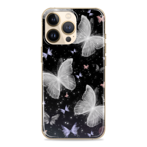 Silikonska maskica za mobitel - "White Butterflies" - S1036