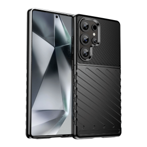 Thunder Rugged Silikonska Maskica za Samsung Galaxy S25 Ultra - Crna