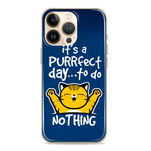 Silikonska Maskica za mobitel - "It's a purrfect day to do nothing" - SZ19