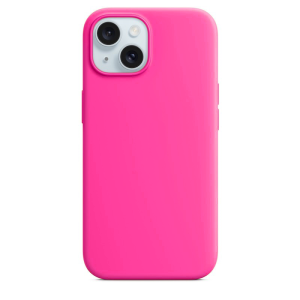 Silikonska Maskica za iPhone 15 - Tamno roza