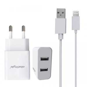 Dual Usb Adapter & Lightning Kabel - Zidni punjač 2.4A