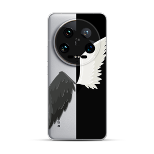 Silikonska Maskica za Xiaomi 14 Ultra - Black & White