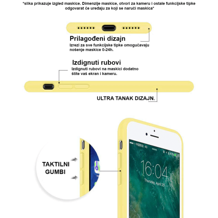 iPhone 6 Plus/6s Plus - Silikonska Maskica u Više Boja 35339
