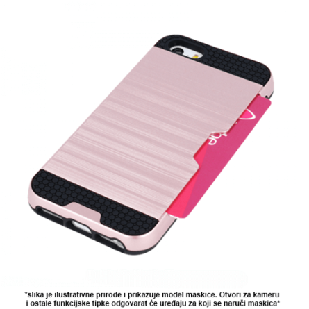 Roza - Defender Card Silikonska Maskica za iPhone X/XS 40537