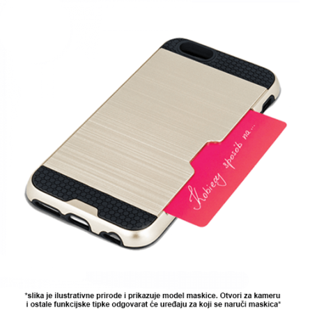 Zlatna - Defender Card Silikonska Maskica za Galaxy S10 Plus 40525