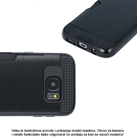 Crna - Defender Card Silikonska Maskica za Galaxy S10 40482