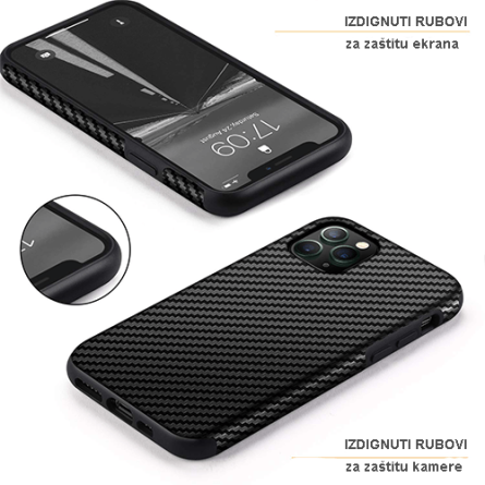 iPhone X/XS - Silikonska Carbon Fiber Maskica 40040