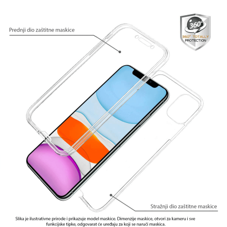 3D Obostrana Prozirna Maskica za iPhone 12 Pro 105450