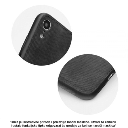 Crna Silikonska Denim Maskica za iPhone XS Max 224015