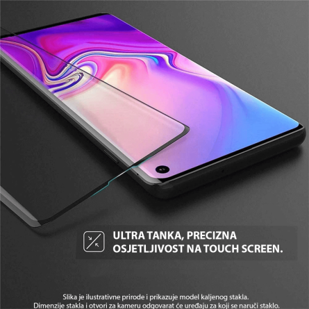 Zaštitno Staklo za ekran za Samsung Galaxy A7 (2018) (3D) - (Prozirno sa crnim rubovima) 33779