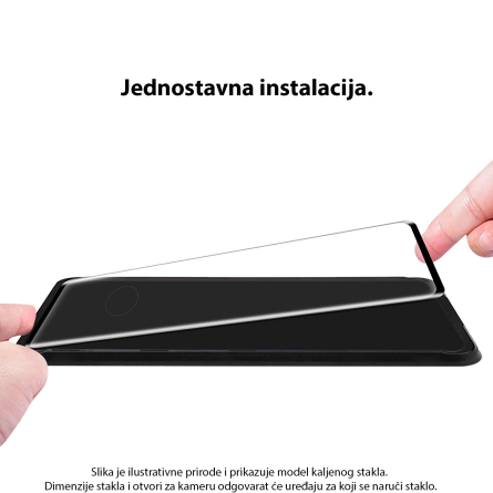 Zaštitno Staklo za ekran za Samsung Galaxy S22 Ultra (3D zaobljeno) - (Prozirno sa crnim rubovima) 178406