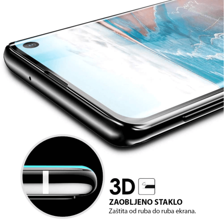Zaštitno Staklo za ekran za Samsung Galaxy A71 (3D) - (Prozirno sa crnim rubovima) 57270
