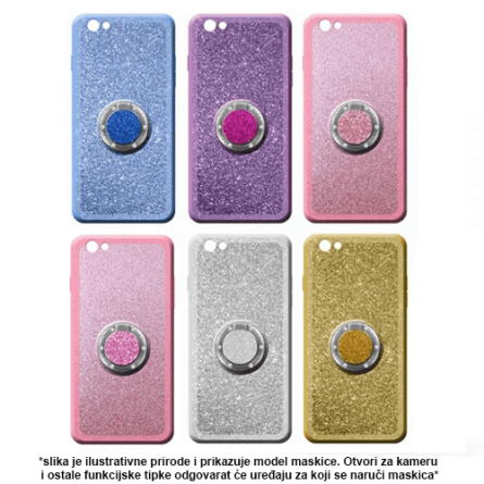 Glitter Maskica sa Prstenom u Više Boja za iPhone XR 41098