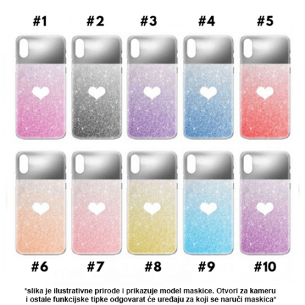 Glitter Heart Silikonska Maskica za Galaxy A50 / A50s / A30s 41336