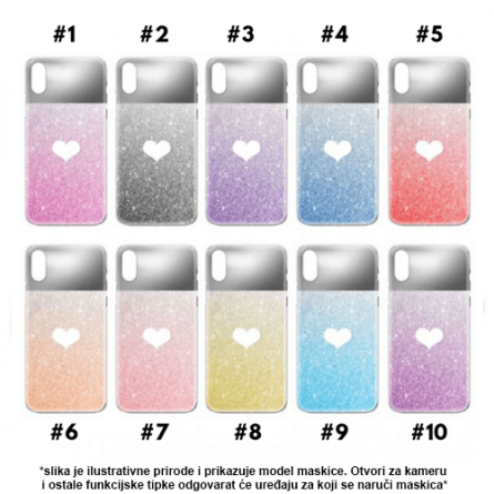 Glitter Heart Silikonska Maskica za Galaxy S10 41338