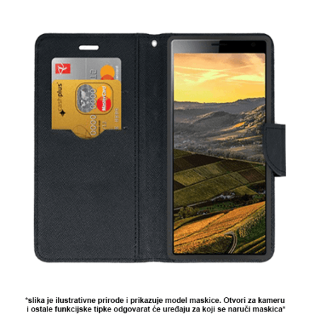 Fancy Wallet Maskica za iPhone X/XS - Crna 223304