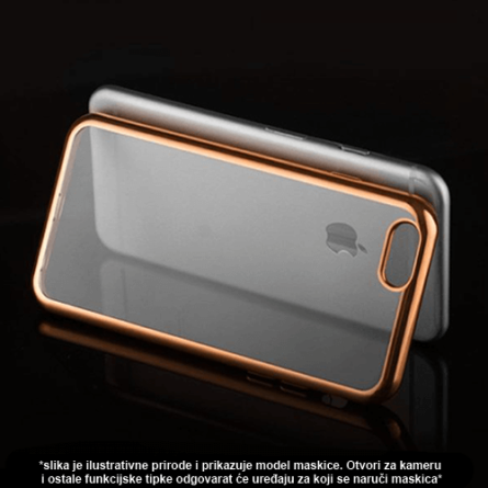 Silikonska Maskica s Metallic Rubovima za iPhone X/XS - Više boja 42142