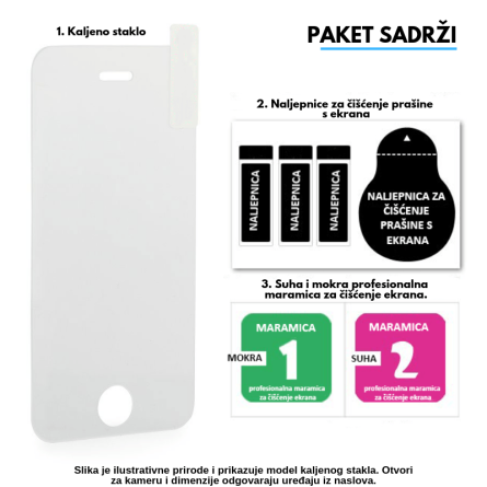 Zaštitno Staklo za ekran za iPhone 4 / 4s (2D) - Prozirno 141345