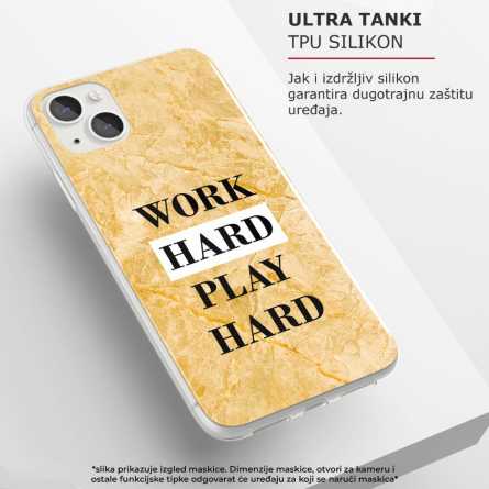 Silikonska Maskica - "Work hard, play hard" Marble - MBL01 143394