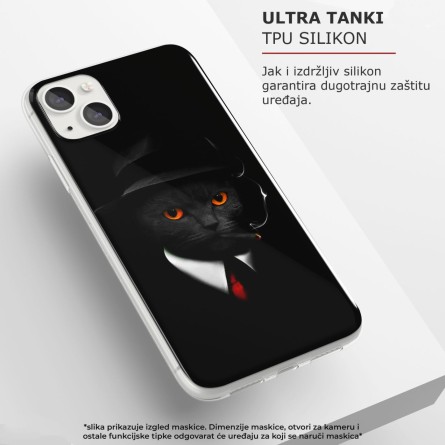 Silikonska Maskica - Crna mačka u odijelu - SZ32 142890