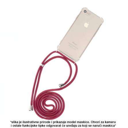 Silikonska Maskica sa Vezicom za Galaxy S8 Plus - Crvena 41067