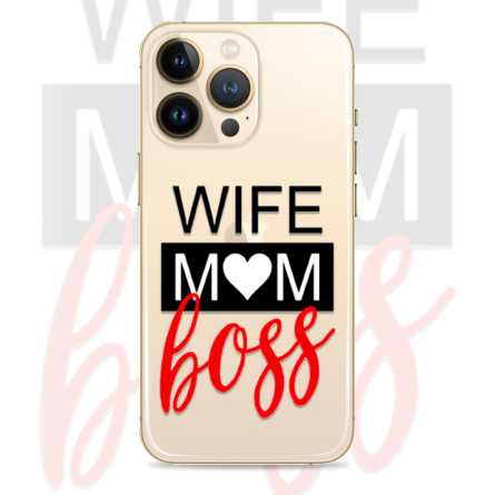 Silikonska Maskica - "Wife, mom, boss" - OM27 206485