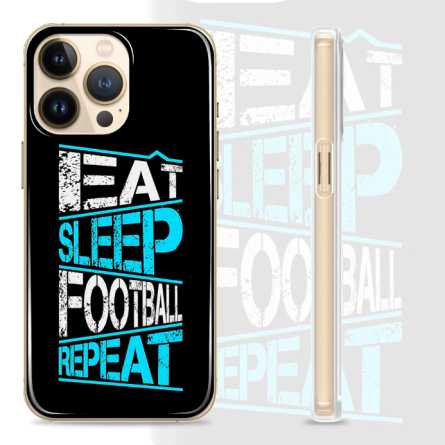 Silikonska Maskica - "Eat, sleep, football, repeat" - SP39 206670
