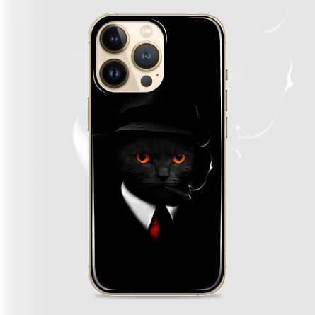 Silikonska Maskica - Crna mačka u odijelu - SZ32 206751