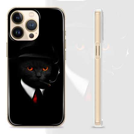 Silikonska Maskica - Crna mačka u odijelu - SZ32 206752