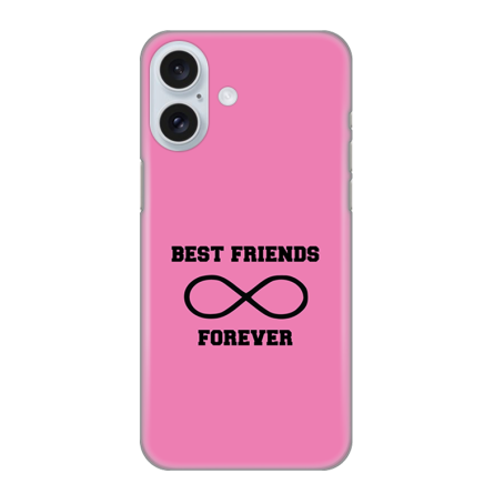 Silikonska Maskica za iPhone 16 Plus - BFF Forever - roza 242250