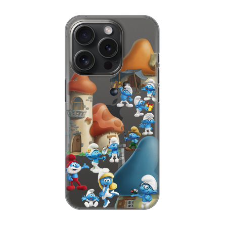 Silikonska Maskica za iPhone 16 Pro - Smurfs 242055