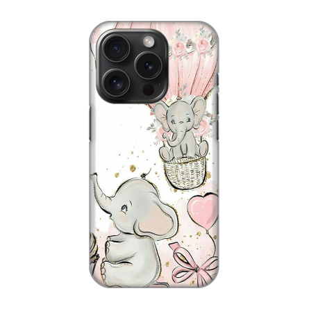 Silikonska Maskica za iPhone 16 Pro - Slatki Slonići 242061