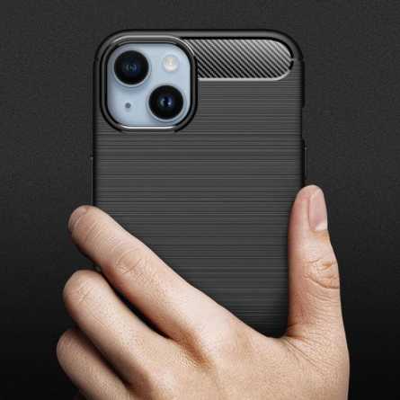 Silikonska Carbon Maskica za iPhone 14 260126