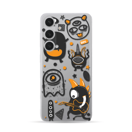 Silikonska Maskica za Galaxy S24 Plus - Doodle Yellow 233904