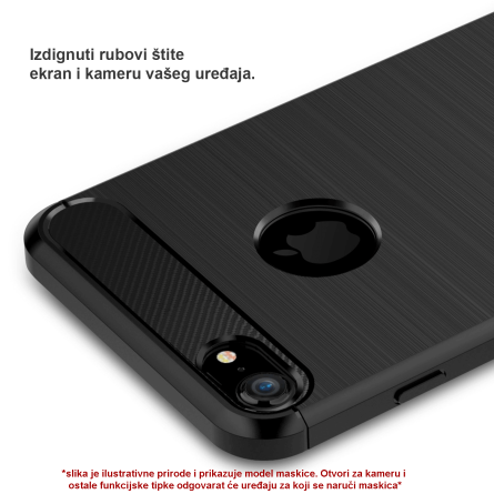 Silikonska Carbon Maskica za Redmi Note 5A - Crvena 161107