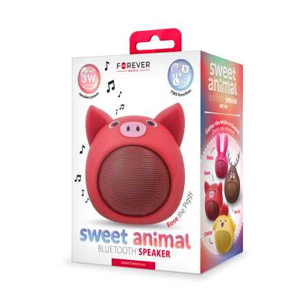 Forever Sweet Animal Pig Rose ABS-100 Bluetooth Zvučnik 111374