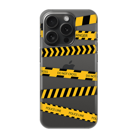 Silikonska Maskica za iPhone 16 Pro Max - Do Not Cross 242232