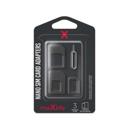 MaxLife Nano SIM na Micro SIM Adapter 4u1 111222