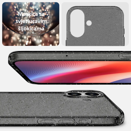Smokey Silikonska Glitter Maskica za iPhone 16 249747