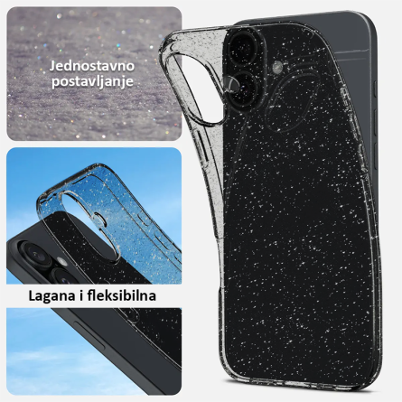 Smokey Silikonska Glitter Maskica za iPhone 16 249748
