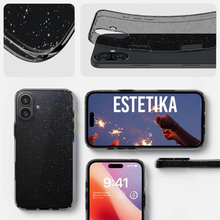 Smokey Silikonska Glitter Maskica za iPhone 16 249749
