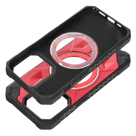 MagSafe Armor maskica s prstenom za iPhone 15 - Crvena 231113