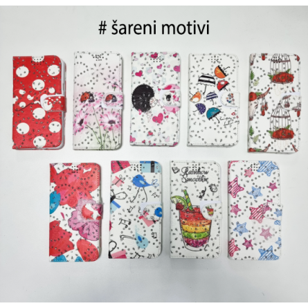 Preklopna maskica s cirkonima za P9 Lite Mini - Više motiva 164302