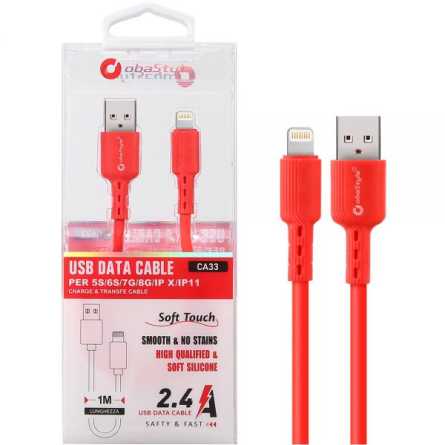 2.4A USB Lightning Punjački/Data kabel (100 cm) – Više boja 123291