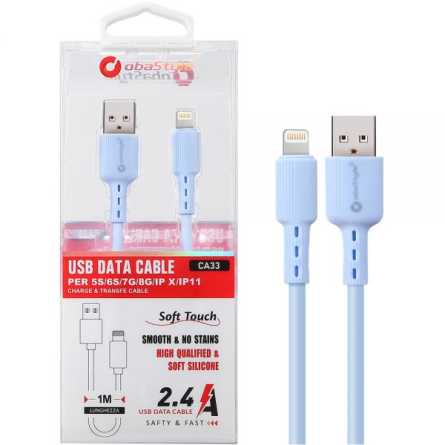 2.4A USB Lightning Punjački/Data kabel (100 cm) – Više boja 123293